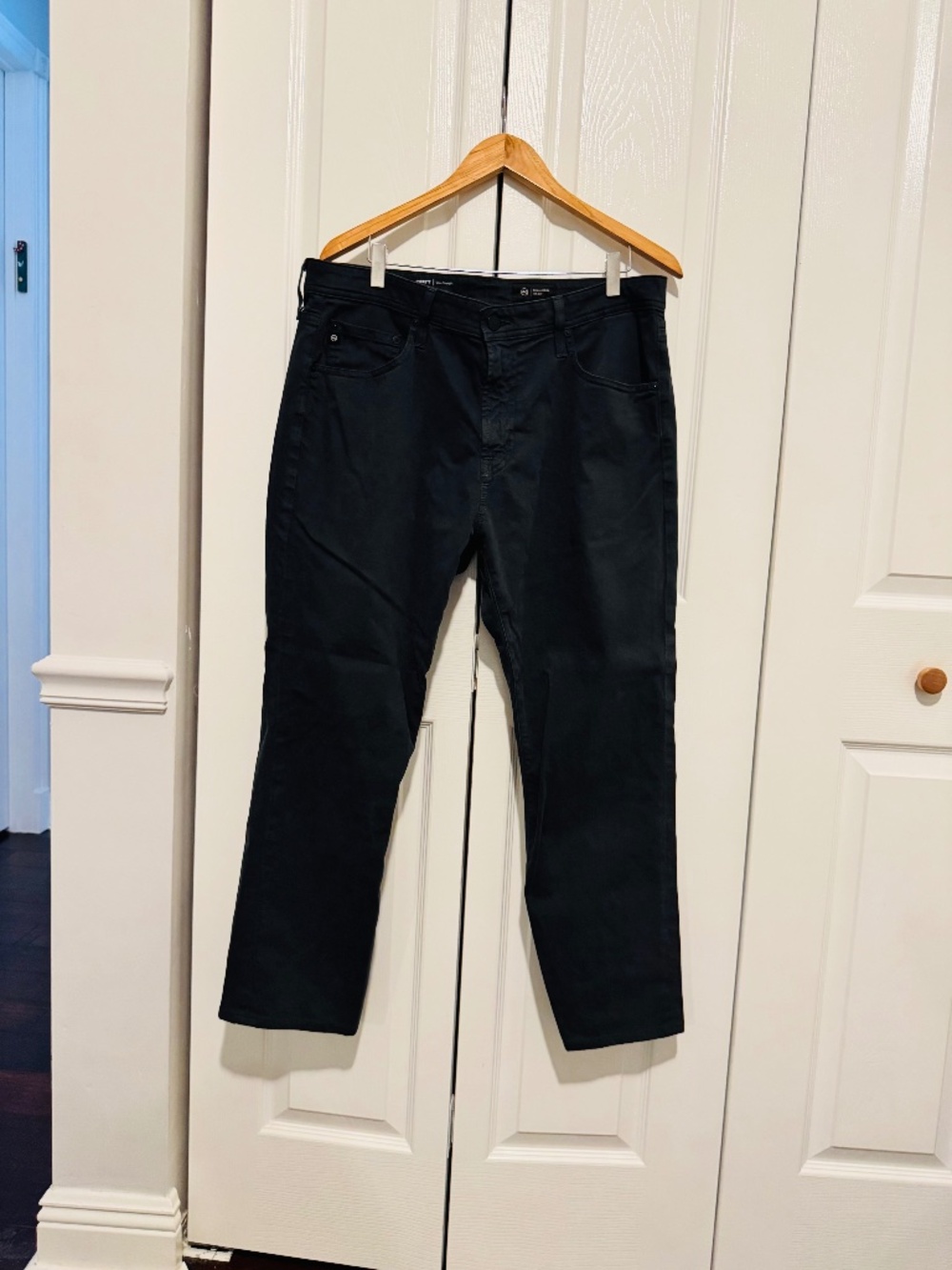 ⁠AG  Everett Slim Straight Off-Black Pants Mens 36x32 (Altered to 27”inseam)